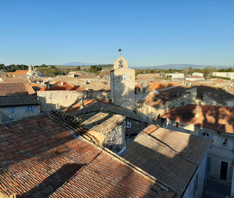 Vue des toits de Noves - photo : Rhinoferos